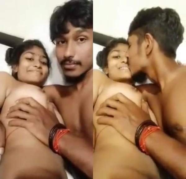 Horny 18 lover couple indian desi porn sucking boob