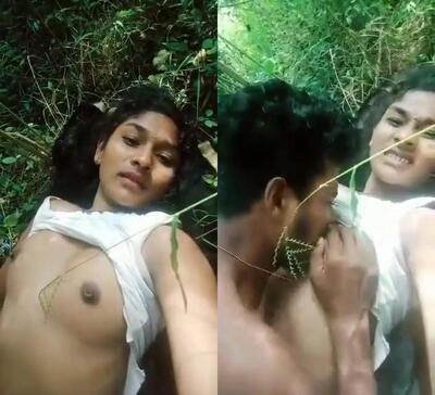 Very horny village girl xxx deshi video suckin fucking in jungle HD